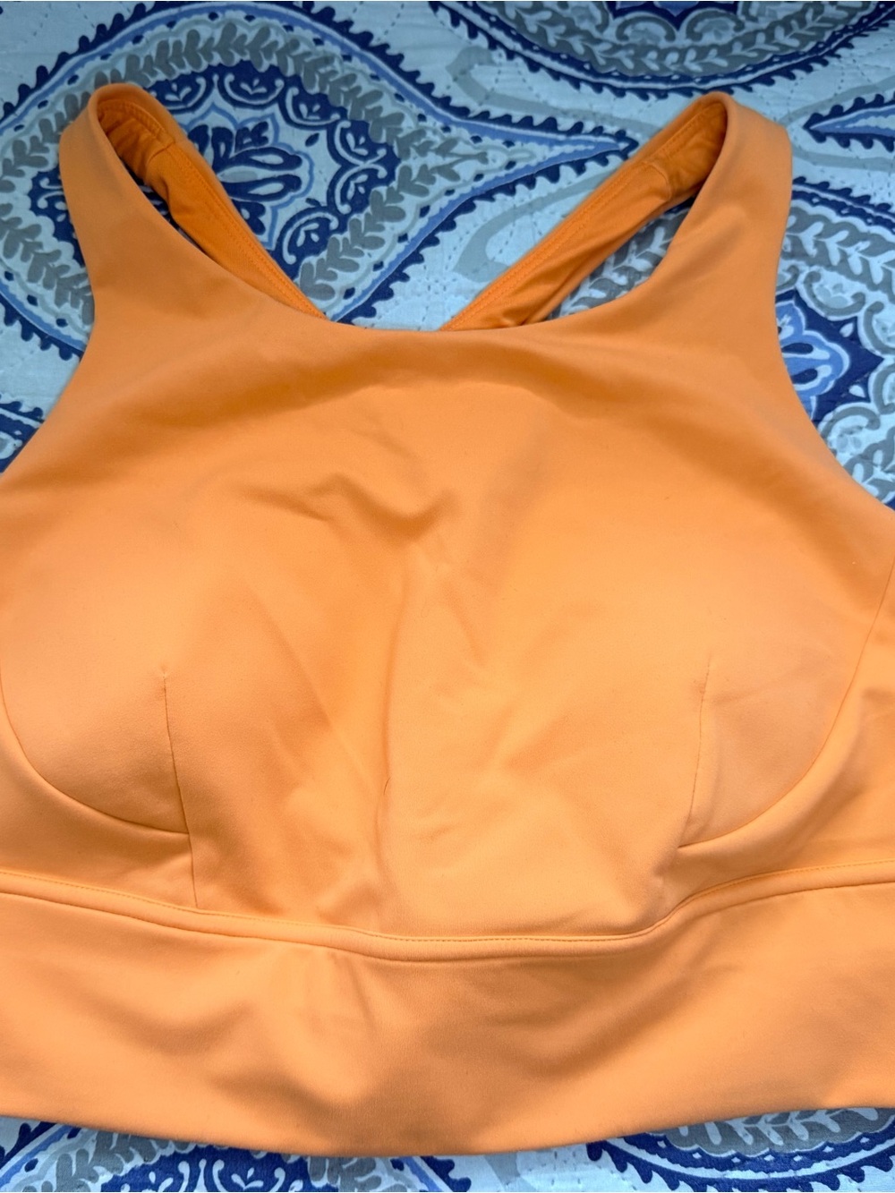 lululemon athletica Bright Orange High-Support Sports Bra and Gap Fit sports bra